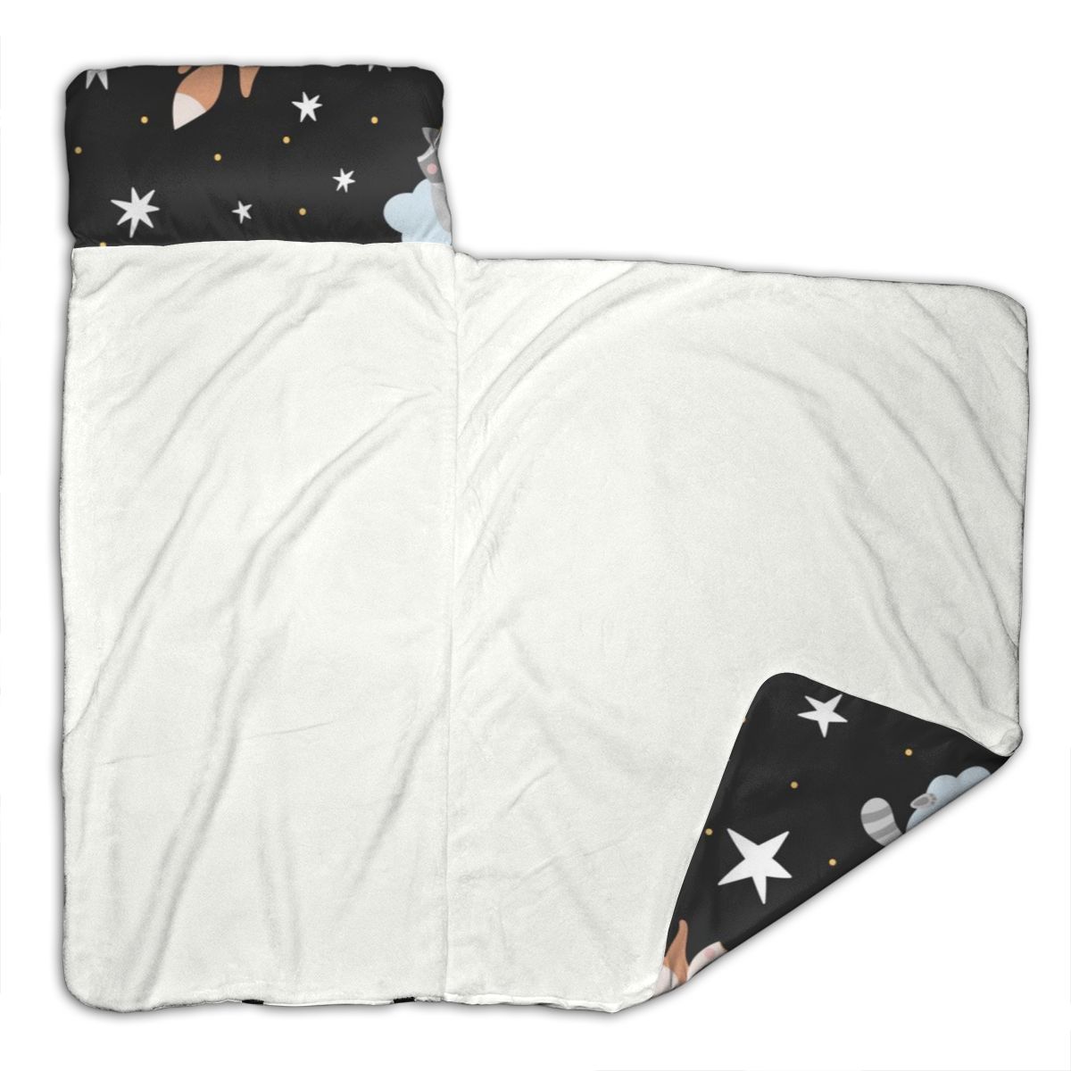 Sleeping Animals And Stars Nap Mat with Pillow for Toddler Boys and Girls Ideal for Daycare and Preschool