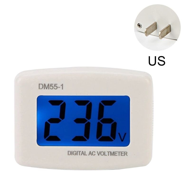 Dm55-1 digitale lcd-spanningstestmonitoren  ac 80-300v plug-in voltmeter voltmeter