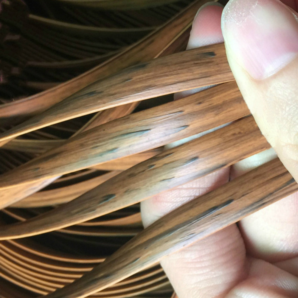 Tejido de mimbre sintético plano con degradado, tejido de mimbre, plástico, para silla de punto y reparación, color madera grano/marrón