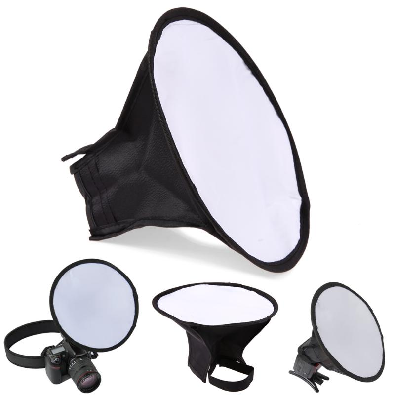 20cm Mini Weichen Kasten Runde Blitz Softbox Diffusor Blitzgerät Fotografie für Kanon 580EX/430EX/550EX für Nikon SB900 Blitzgerät