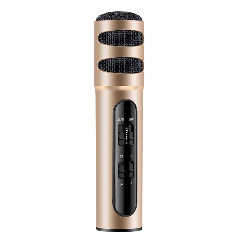 Bluetooth Karaoke Microfoon - Zwart - Incl. Luidspreker en Lichteffect