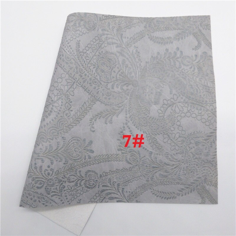 Canapé en similicuir vinyle de taille A4 | Glitterwishcome 21x29cm pour nœuds, tissu à fleurs en relief, feuilles de cuir pour nœuds, GM524A: 7