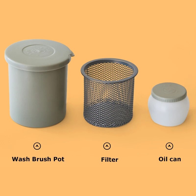 Borstel Wassen Emmer Multifunctionele Wassen Pen Vat Penselenbakje Art Supplies Borstel Wassen Tool Art Sets
