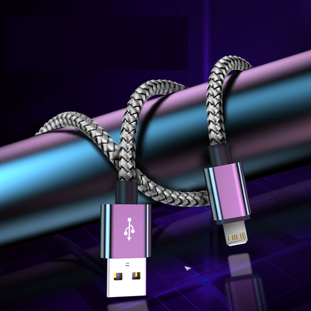 USB-Kabel für iPhone 11 12 13 14 Profi X XS Max XR 6s 7 8 Plus SE iPad 3A Schnellladekabel praktisch-Ladegerät Datenkabel 2m 3m