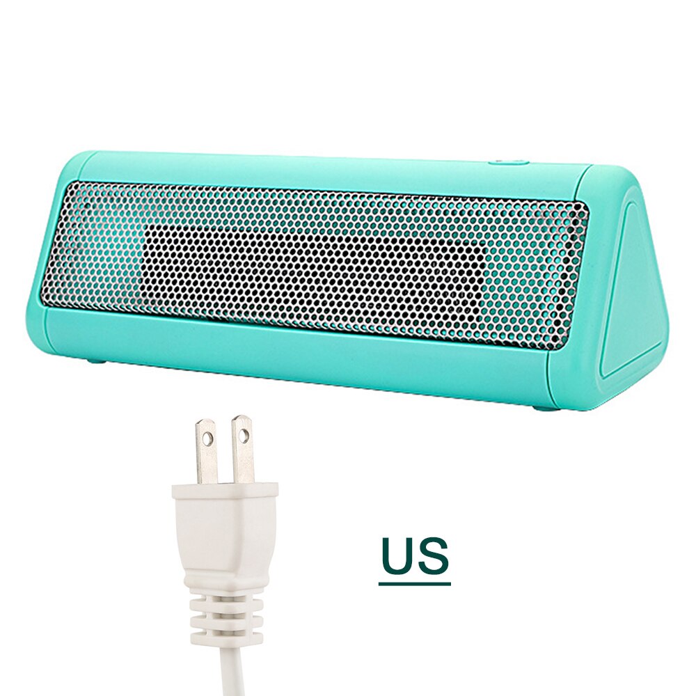 Desktop Air Heater Portable Air Blower Household Office Use for Colleague Friend Family 220V 300W US Plug: green