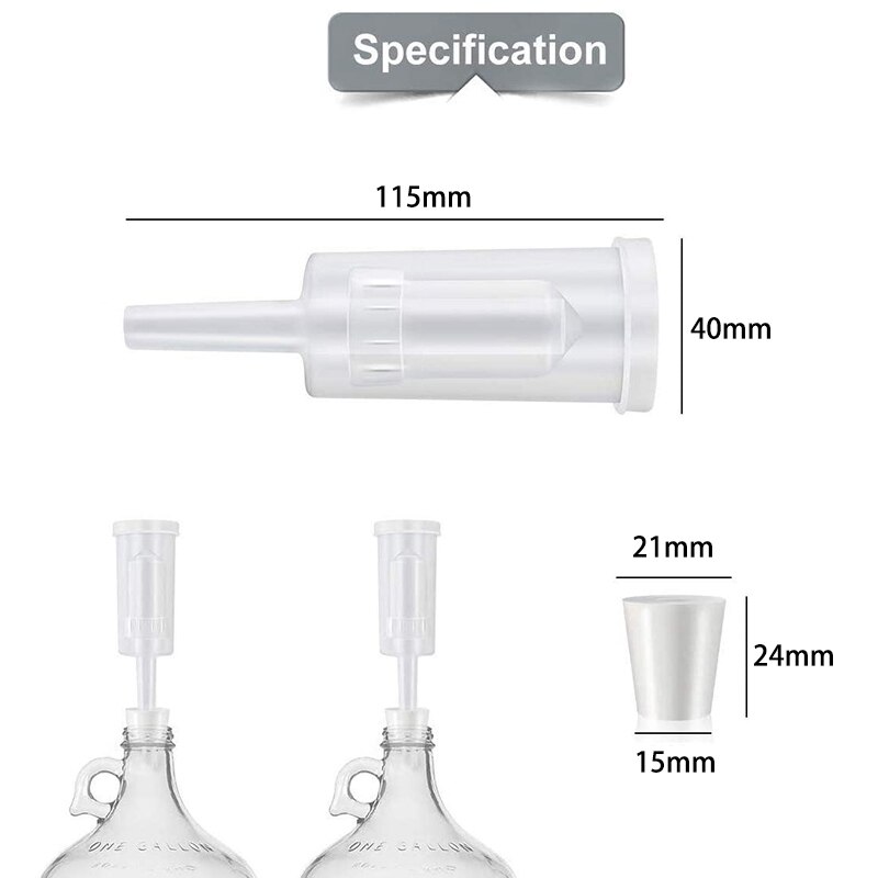 100 Stück Airlock Tüllen Aus Silikon - 1,59cm Für Gärgläser & Fermentation