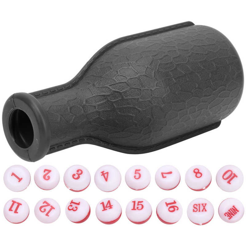 Dados de goma con números para el hogar, suministros de botella de billar, dado de entretenimiento, dados resistentes y duraderos: black