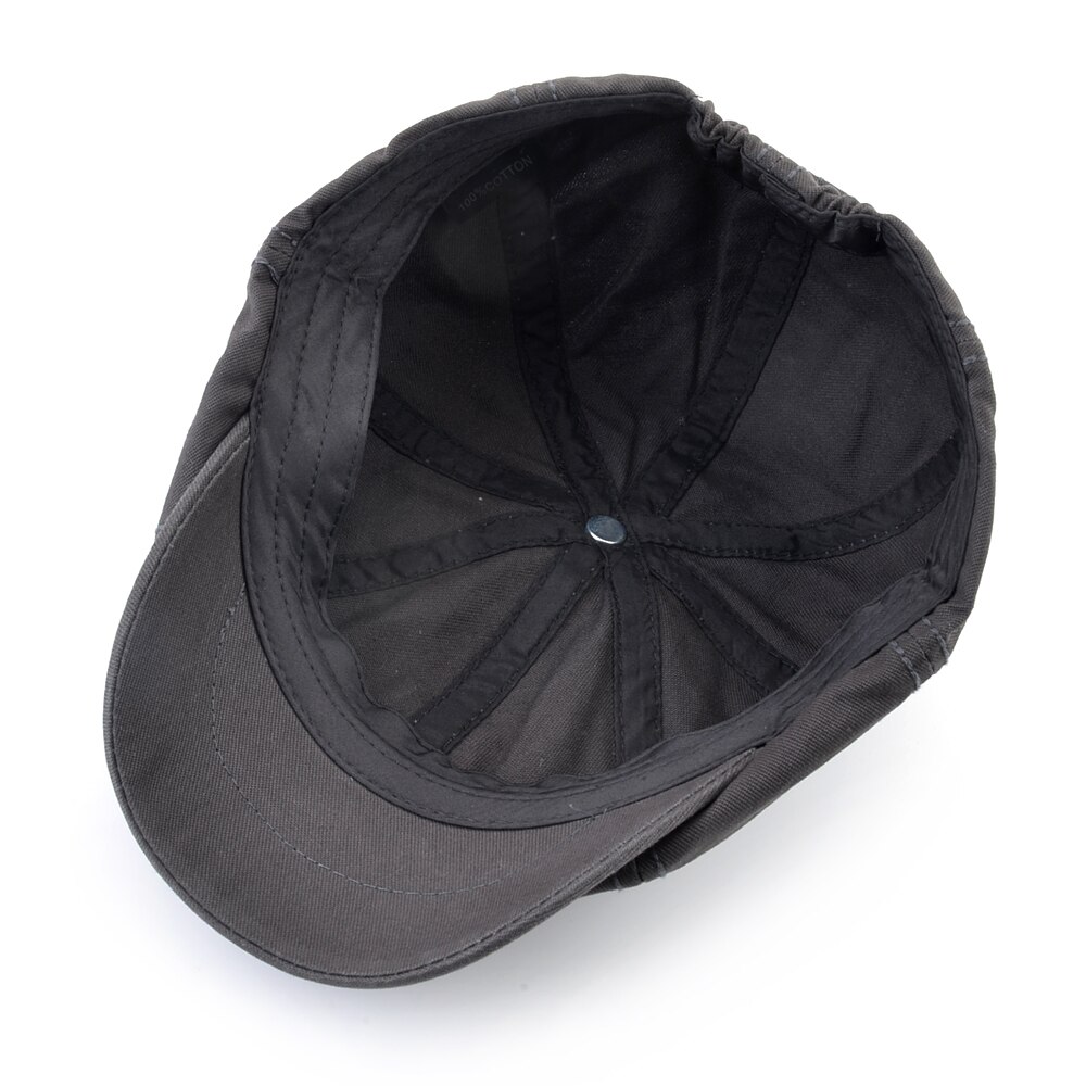 Men&#39;s Casual Newsboy Hat Spring And Autumn Retro Beret Hat Outdoor Casual Hats Unisex Octagonal Cap Solid Color Peaked Cap