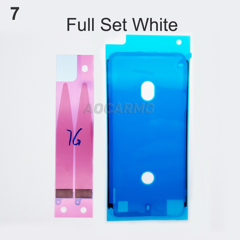 Aocarmo wyświetlacz LCD ekran wodoodporny klej naklejki baterii taśma klejąca dla iPhone 6S 6SP 7 7P 8 8P plus X XS XS Max Max XR: i7 White