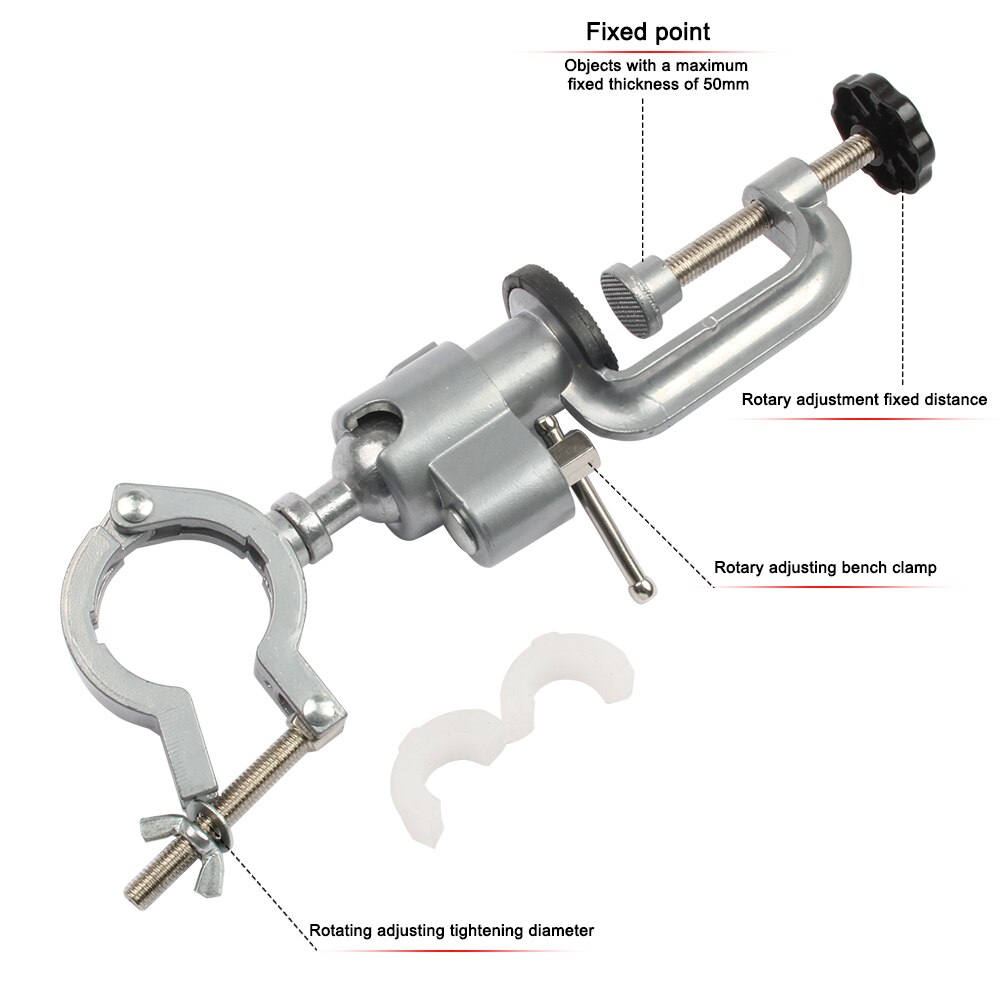 2 In 1 Table Vise Bench Clamp 360 Clamp Table Grinder Holder Drill Dremel for Rotary Tool Craft Model Tools Metal Working Tool