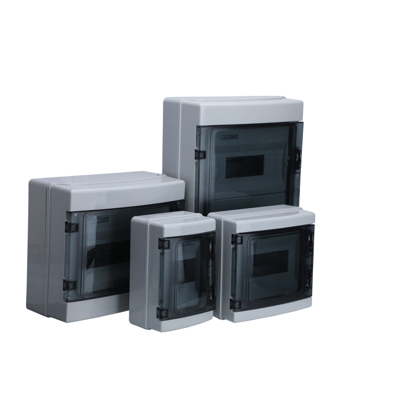 4/8/12/15/18/24 Ways Plastic Electrical Distribution Box Waterproof MCB Electric Boxes Panel Mounted Enclosures-HA