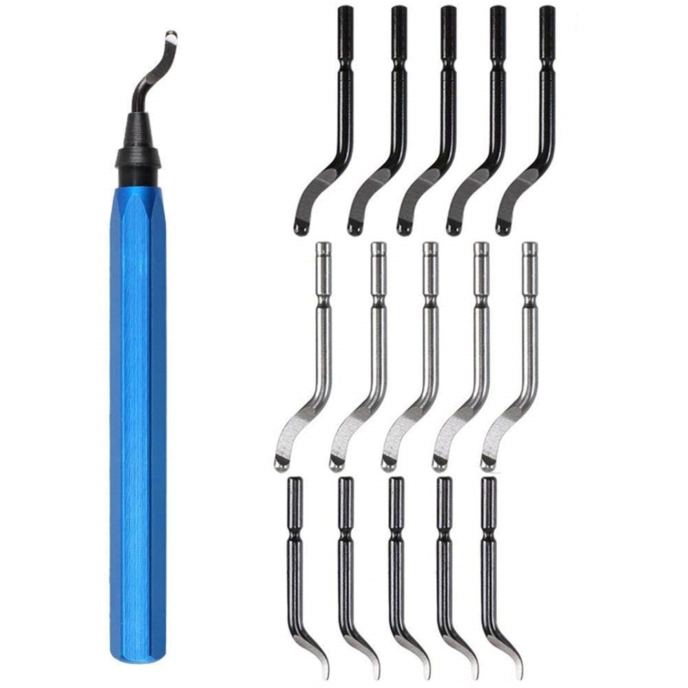 15pcs Metal Repair Deburring Tool Kit Bit Rotary Deburr Blades Remover deburring tool set for Wood-Copper and Steel