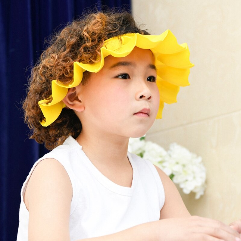 4 szt. Czepek niemowlęcy strąk prysznic silikonowy kąpiel dla dzieci kapelusz regulowany maluch czepek niemowlęcy miękka ochrona czapka z daszkiem dla dzieci