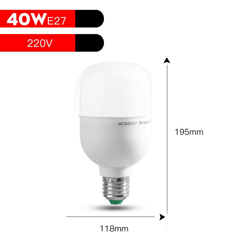 Led Lamp E27 LED Lamp AC 220V 110V Bombillas Leds Licht 5w 12w 15w 18w 20w 30w 40w 50w Ampul Spotlight voor Indoor Home Keuken