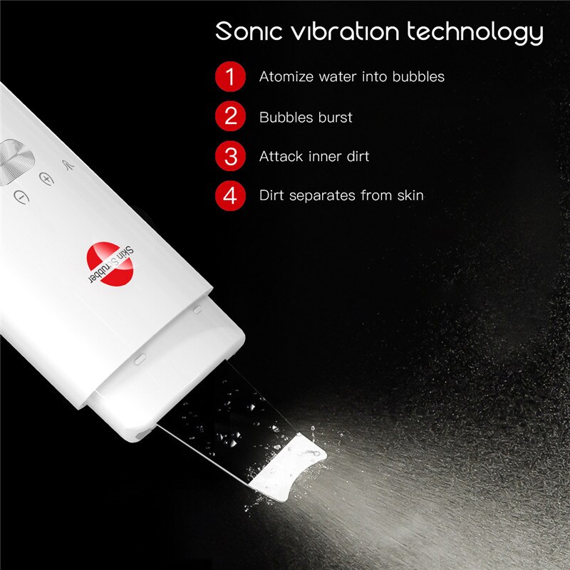 CkeyiN Ultrasonic Skin Scrubber Deep Cleaning Skin Care Peeling USB Plug Beauty Face Acne Blackhead Remover Ultrasound Machine