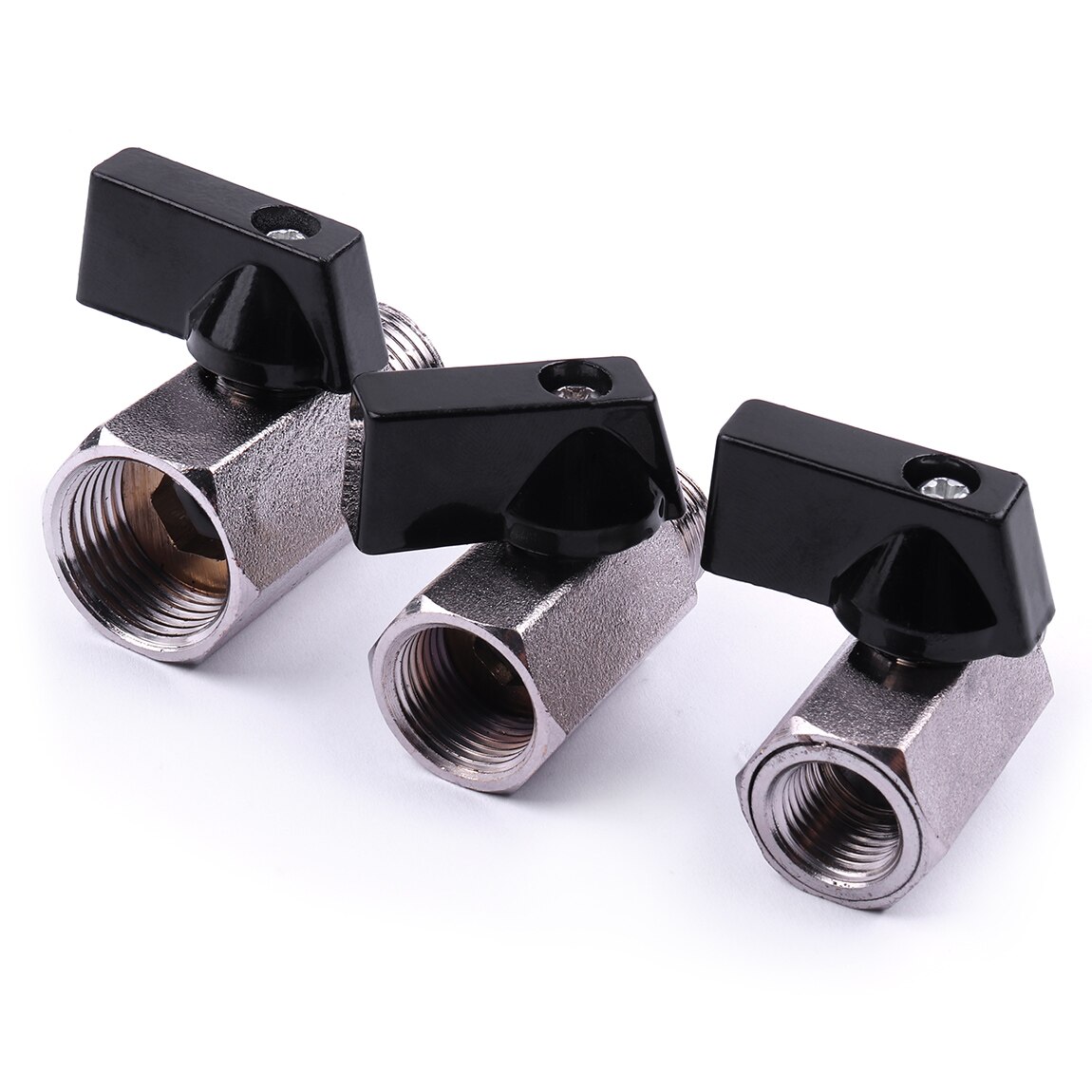 Mini válvula de esfera reta de cobre, válvula esfregada para artesanato resistente a altas temperaturas de cobre com válvula de jateado para óleo de ar e água