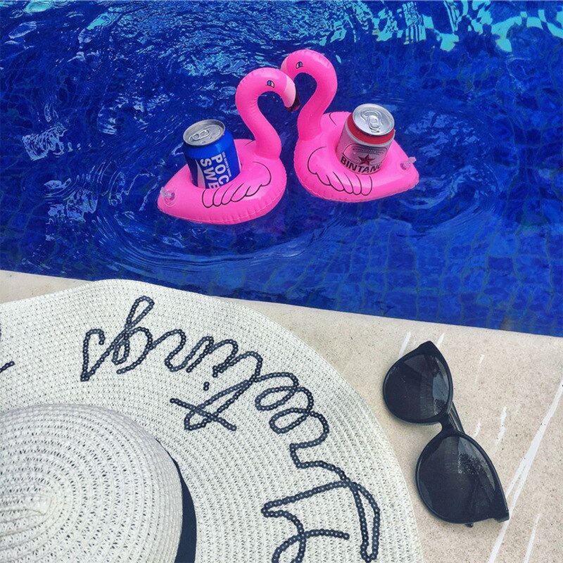 Decoración de de Flamenco de unicornio, copa de bebida inflable flotante, decoración de hawaiana, decoraciones para de cumpleaños para niños