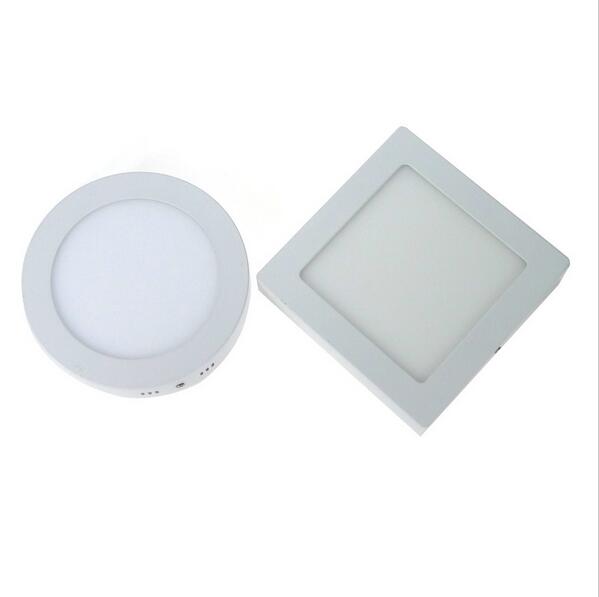 Ronde Vierkante led plafond panel licht 18 w opbouw panel led lamp AC85-265V wit of warm wit led outdoor lamp