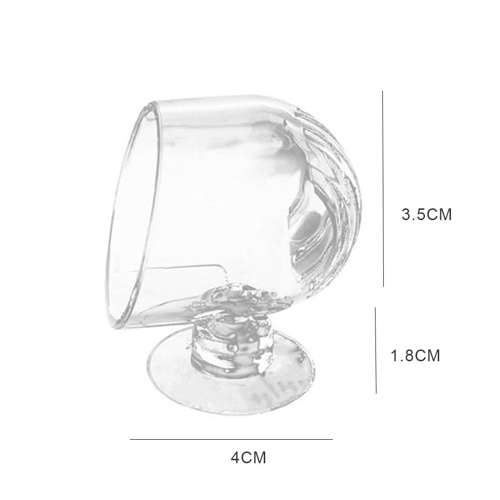 Aquarium Cone Red Worm Feeder Acrylic Suction Cups Fish Feeding Cup Transparent Worm Feeding Container Holder