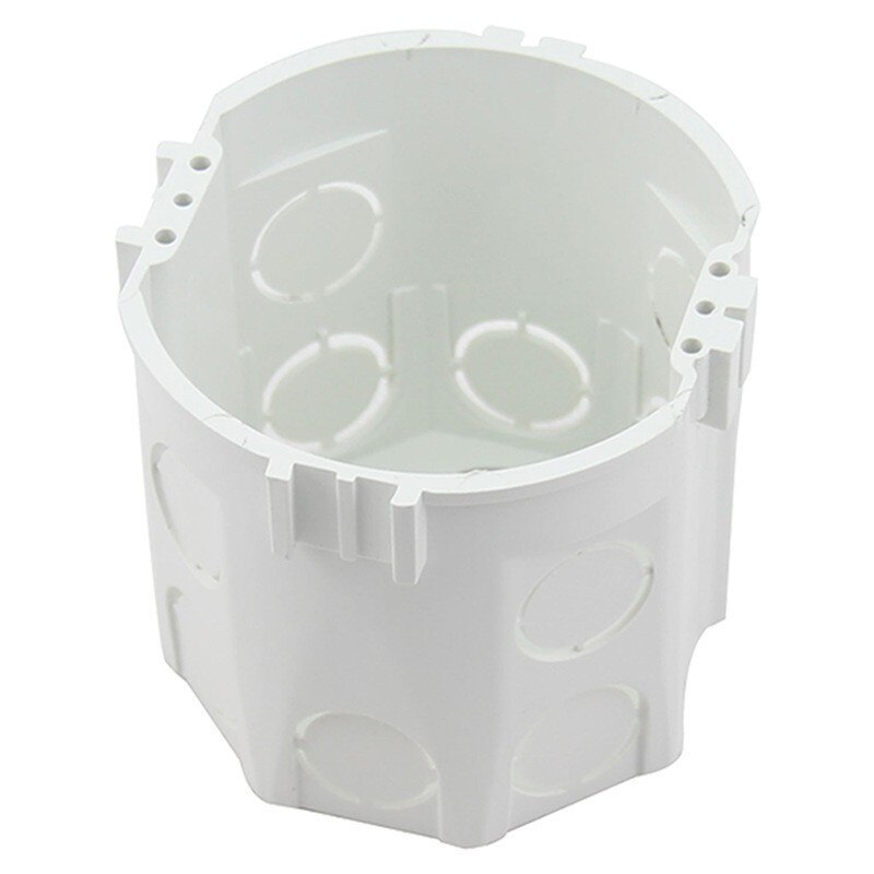 1 pc Eu Standard Wall Round Mounting Box Internal Cassette Wiring Box White Back Box For Eu Switch And Socket: Default Title