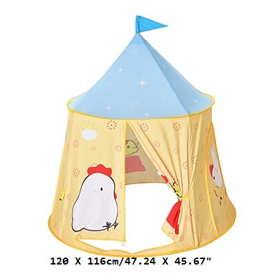 Kids Toy Play Tent House Cartoon Chicken Hang Flag Baby Tent House Princess Castle Children boy girl play Tent