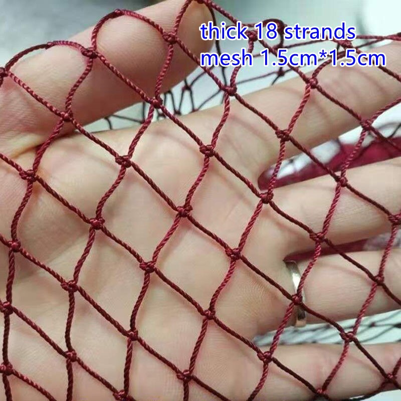 Red Semi-finished fish net trawl net Accessories Barrage net tool Breeding network Home and icrop solation network fishing gear: 1x5m / grid 15x15mm