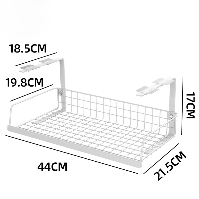 Verstelbare Opbergplank Onder Tafel Voor Opbergkoord, Stopcontact, Multifunctionele Keukenplank, Kastopbergplank, Gaatje: Rood