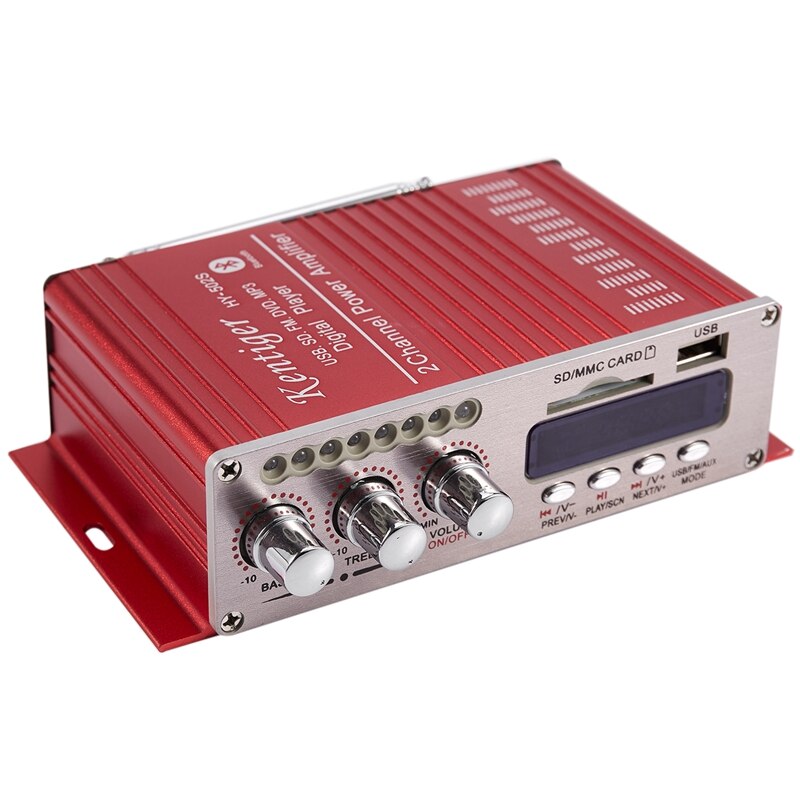 Kentiger Hy-502S 2Ch Bluetooth Hi-Fi Super Bass Output Power Stereo Amplifier With Remote Controller Usb/Sd Card Player Fm Radio