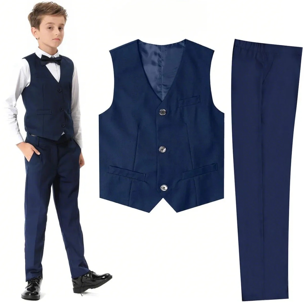 Traje Niño Chico Boda Adolescentes Pascua Iglesia Flores Actuación Ceremonia Adolescentes Piano Formal Blazer Actuación Comunión Cumpleaños Fotografía Graduación Celebración Año Anfitrión De La Es