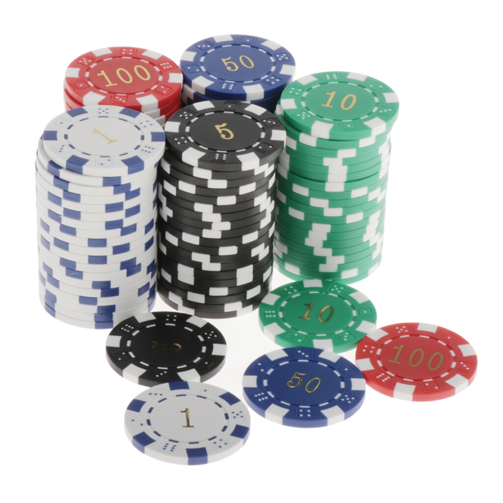 100Pcs Poker Game Tokens, Multicolor Poker Chip Set, Geschikt Voor Mahjong/Poker/Party Game Entertainment