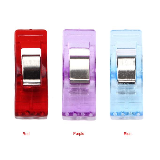 50 PCS Sewing Machine Tools Clear Sewing Craft Quilt Binding Plastic Clips Clamps Pack Sewing Accessories Portable