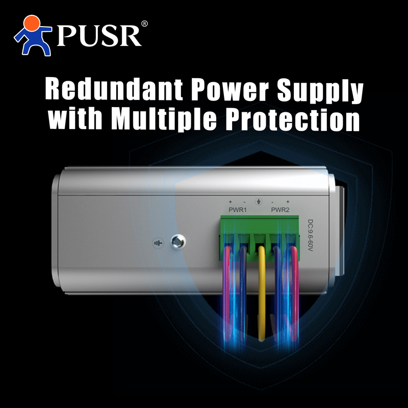 PUSR 5/8 Häfen Industrieller Ethernet-schalten Gigabit Lärm Schiene 10/100/1000 Mbit/s Staubdichtes USR-ISG/ISF