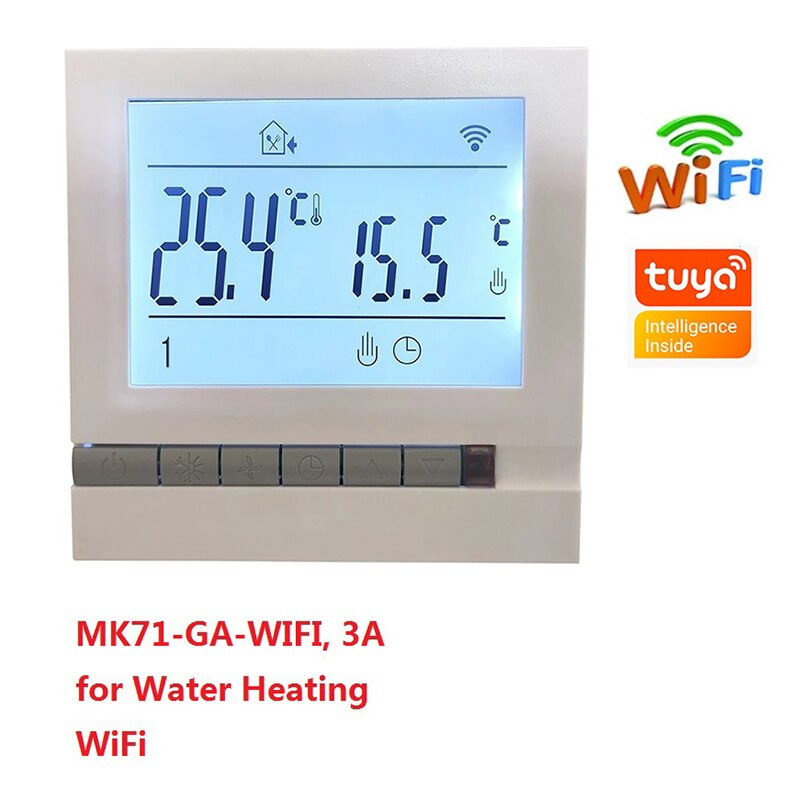 HY525 Water Floor Heating System 3A Smart WIFI Thermostat Central Heating Wiring Centres Hub Controller Actuators for Gas Boiler: MK71-GA-WIFI