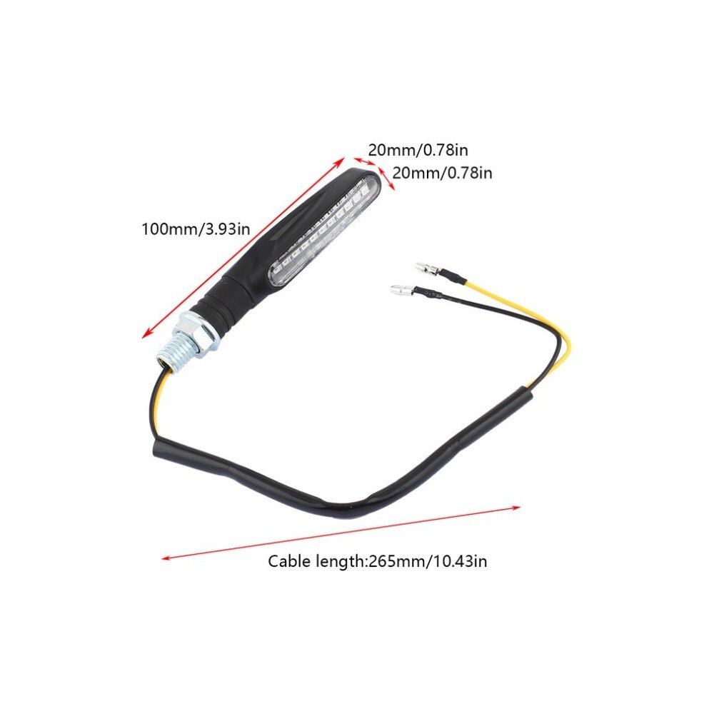 Clignotants LED Mini Moto Ambre - 12V, Vis 8mm, Pour Custom, Chopper, Cruiser | Feux Latéraux Compacts Argent
