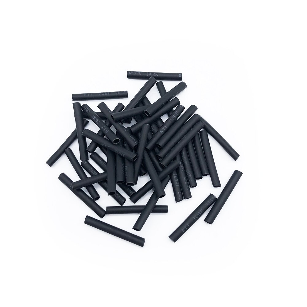 Tubo termorretráctil de aislamiento retardante de llama, Tubo Termocontraíble negra de 100mm, 25 uds./50 Uds./1,5 Uds.