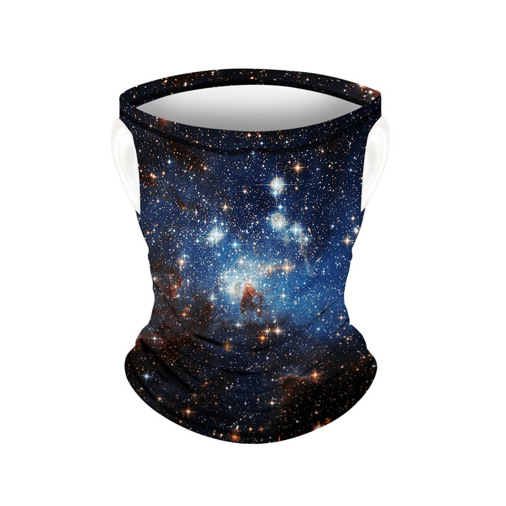 Unisex Washable Rave Bandana Children Outdoor Print Seamless Ear Mask Sports Scarf Neck Tube Dust Riding Mask Windproof Scarf