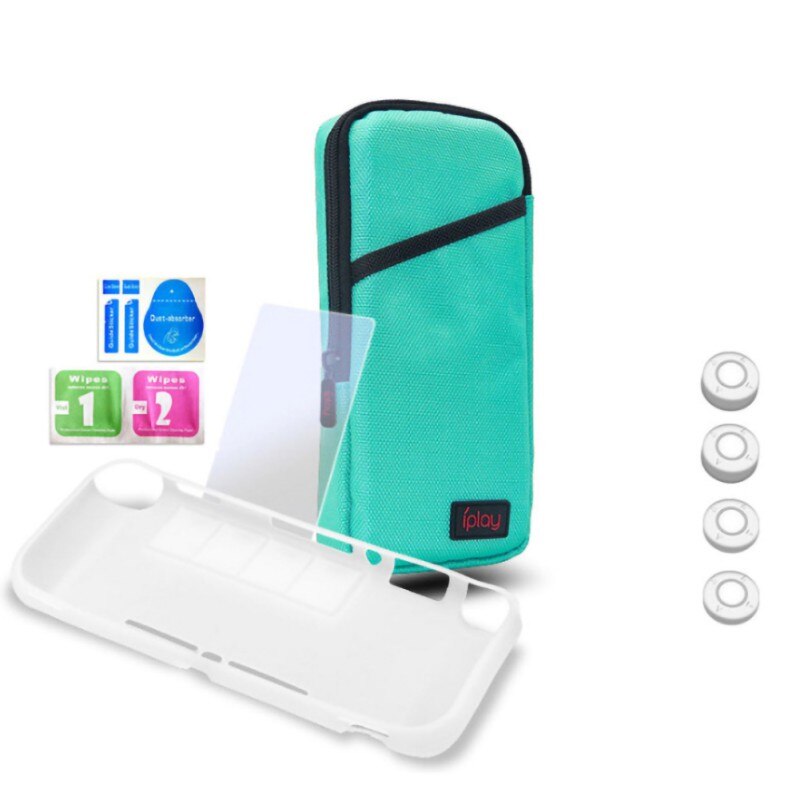 Portection Set For Switch Lite Portable Hard Carrying Storage Bag Protective Case Screen Protective Film Rocker Cap Kit Console