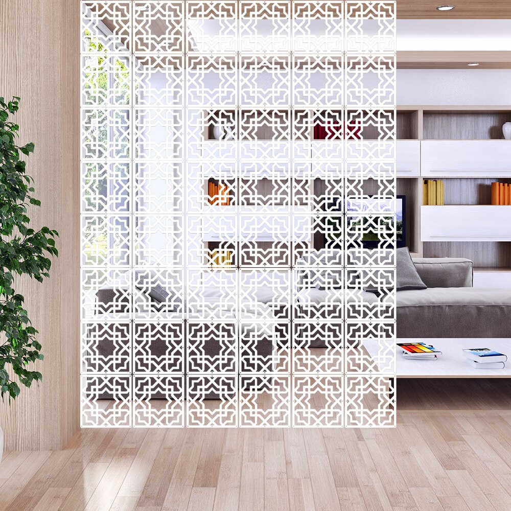 12 stykke europæisk væghængende skærm moderne enkel stue skillevæg skillevæg foldbar skærm gardin indretning 29 x 29cm