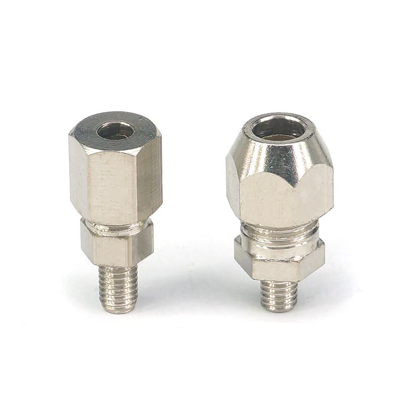 5pcs M5/M6 /M8 Male To 4mm/6mm Nickel Plated Brass Compression Union Fitting