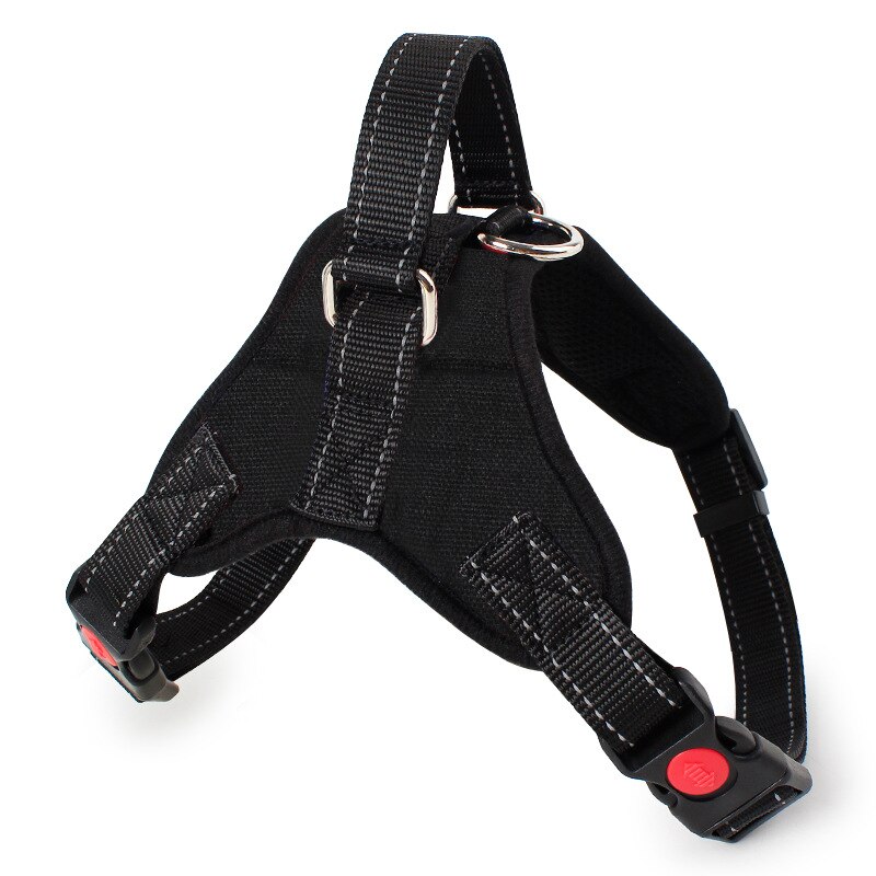 Pet Products, Towing Rope, Dog Chest Strap, Saddle Type Big Dog Pet Chest Clip: Black / S
