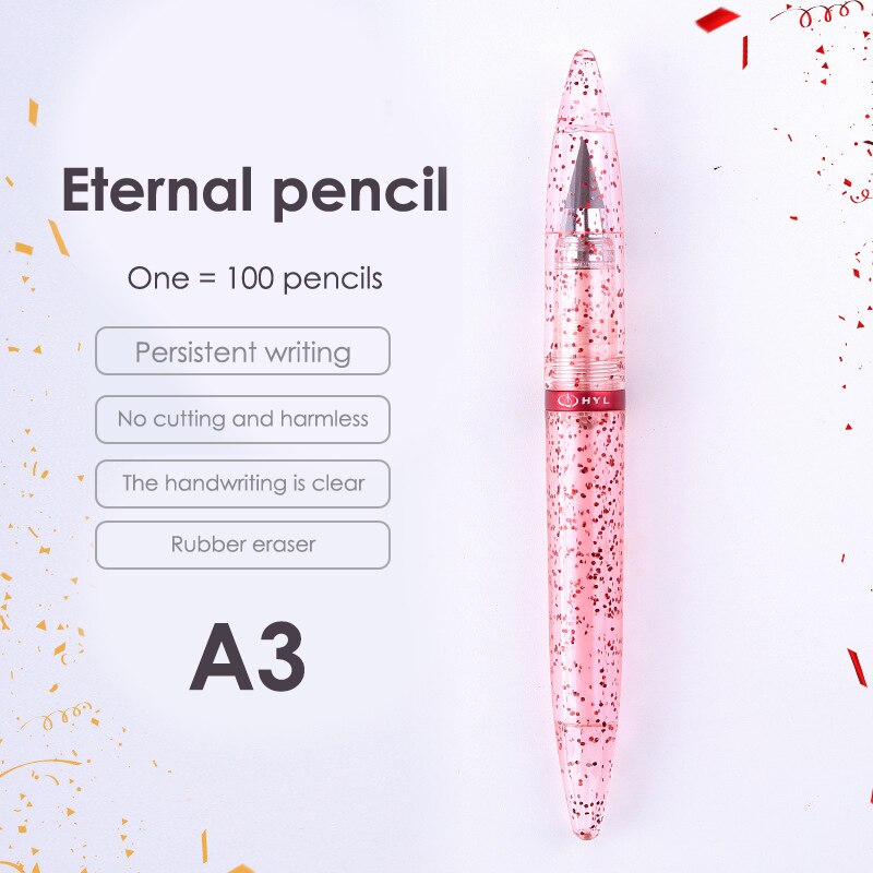 Acryl Technologie Onbeperkt Schrijven Eeuwige Potlood Geen Inkt Pen Magic Potloden Zonder Slijpen Potlood: A3