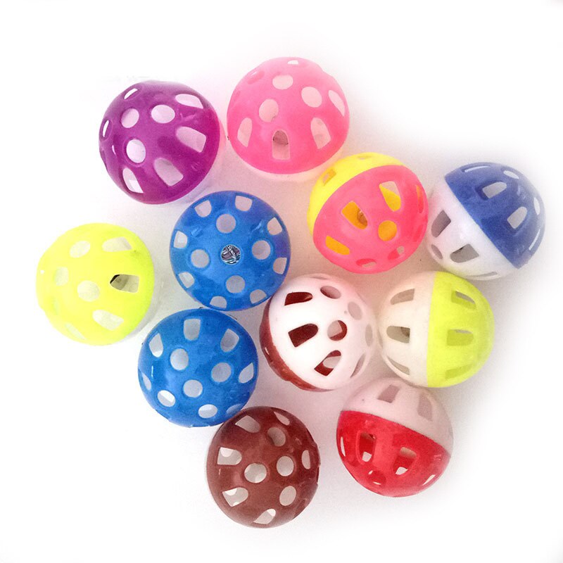 10Pcs Pet Parrot Toy Colorful Hollow Rolling Bell Ball Bird Toy Parakeet Cockatiel Parrot Chew Cage Fun Toys Pet Parrot Toy