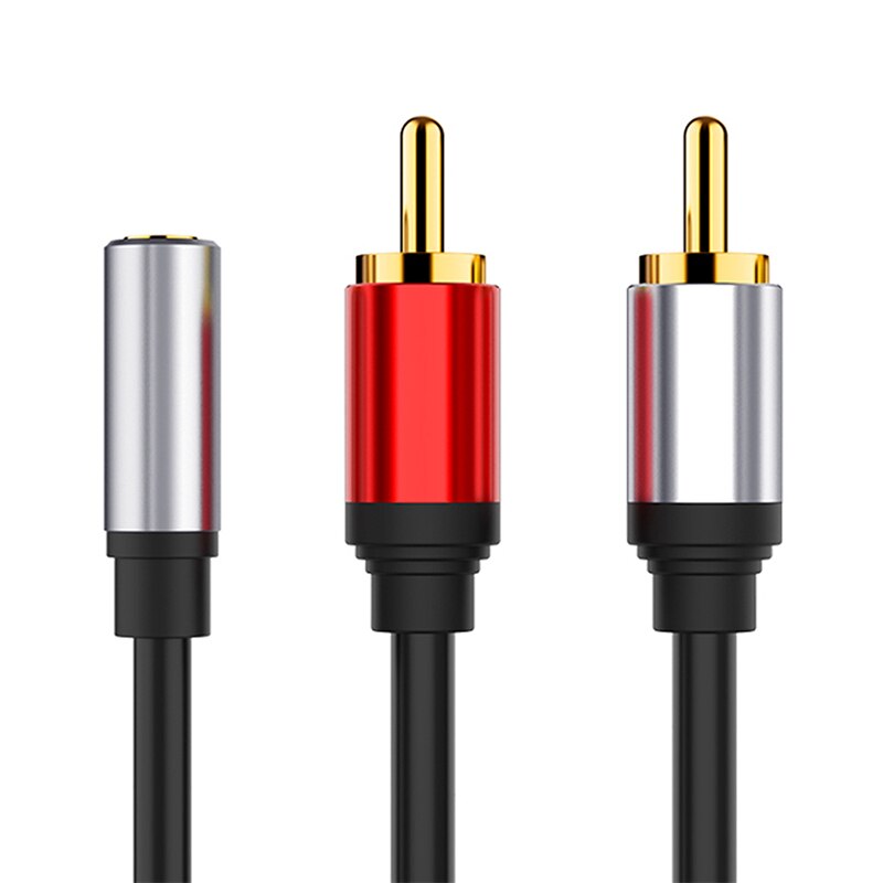 Rca Kabel 2RCA Male Naar 3.5Mm Vrouwelijke Audio Aux Kabel 3.5Mm Jack Rca Kabel Voor MP3 Edifer Telefoon home Theater Dvd 2RCA Audio Kabel: Default Title