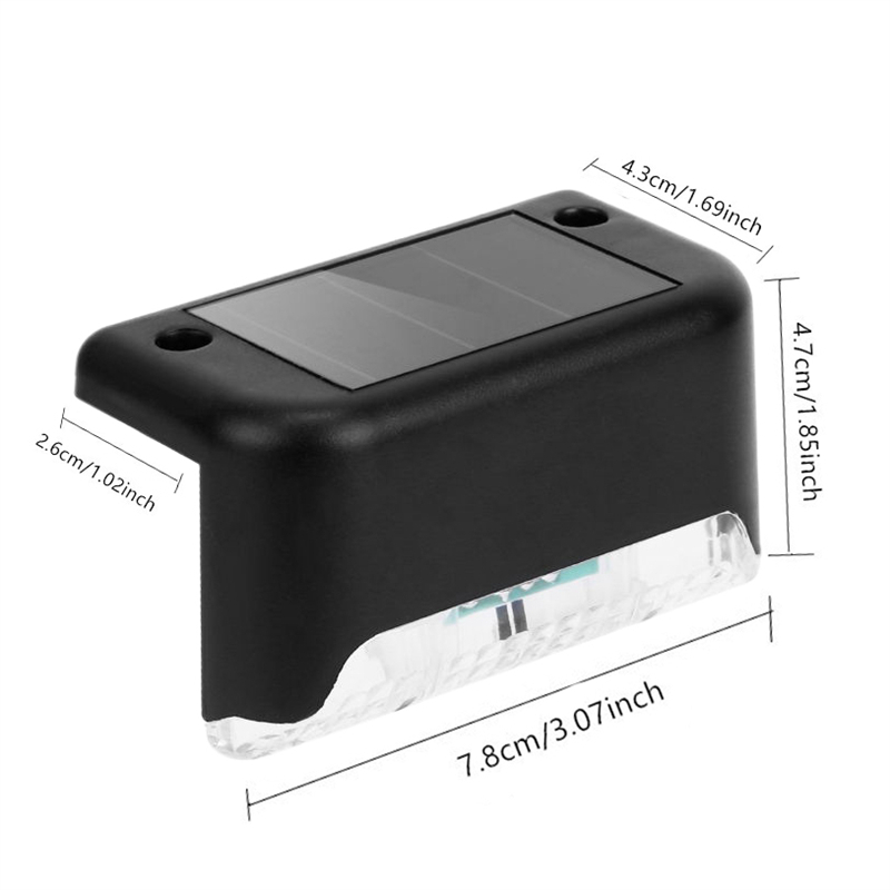 1/4 Stuks Solar Dek Licht Outdoor Waterdichte Zonne-energie Tuin Lampen Voor Reling Trappen Stap Hek Yard patio Pathway