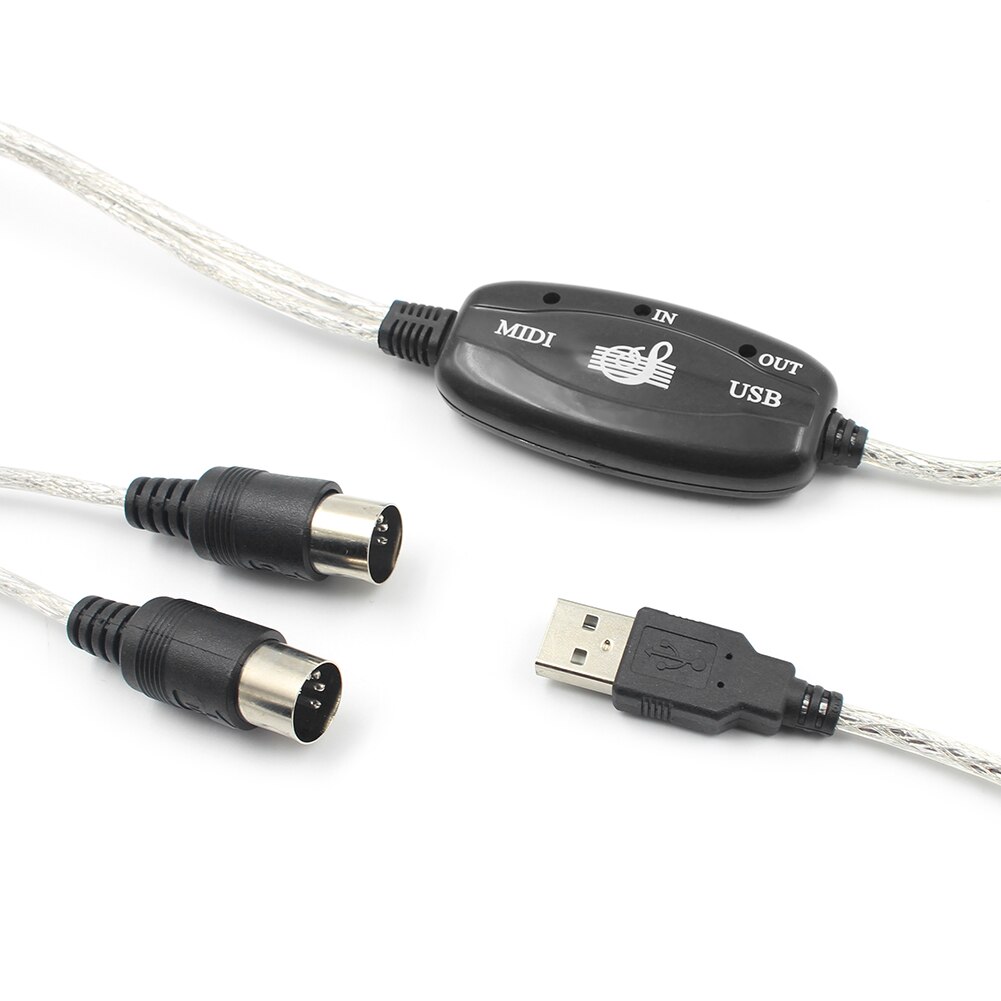 Professionele Usb In-Out Midi Adapter Kabel Pc Naar Music Elektronische Keyboard Converter Cord Ondersteunt Voor Windows 7/ 10/ 98SE/Me