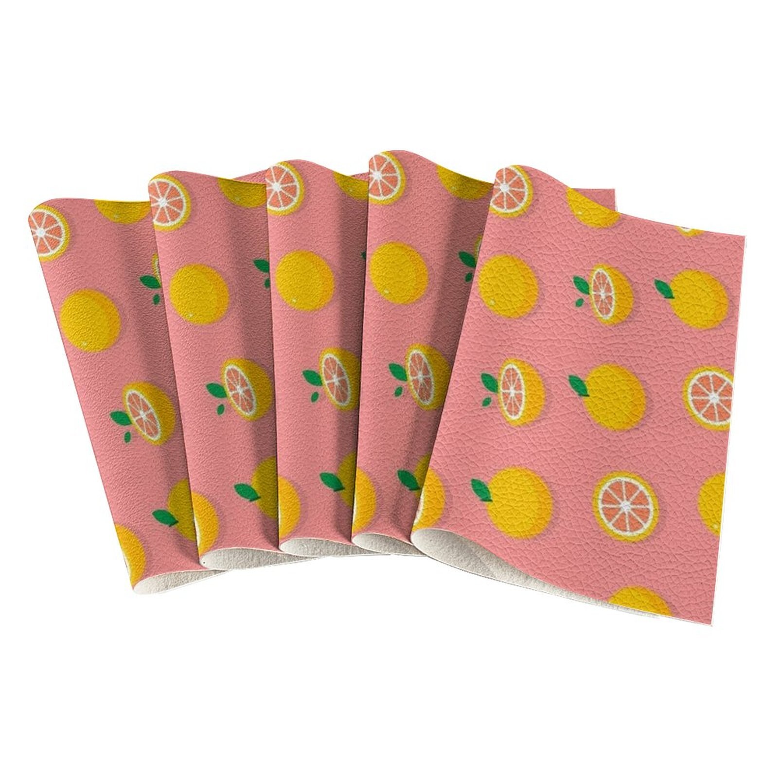 Good-Looking Fruit Printing Lychee Pattern Leather Fabric Hair Accessories Bow Knot Shoes Crafts 22X30cm: Lichee Pattern-6