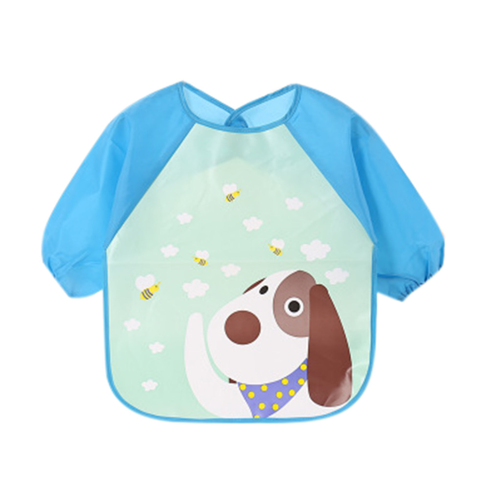 Baby Peuter Jongen Meisje Lange Mouw Brief Waterdicht Voeden Art Schort Bib Kiel Babyvoeding Baberos Bebe Impermeables Slabbers: B