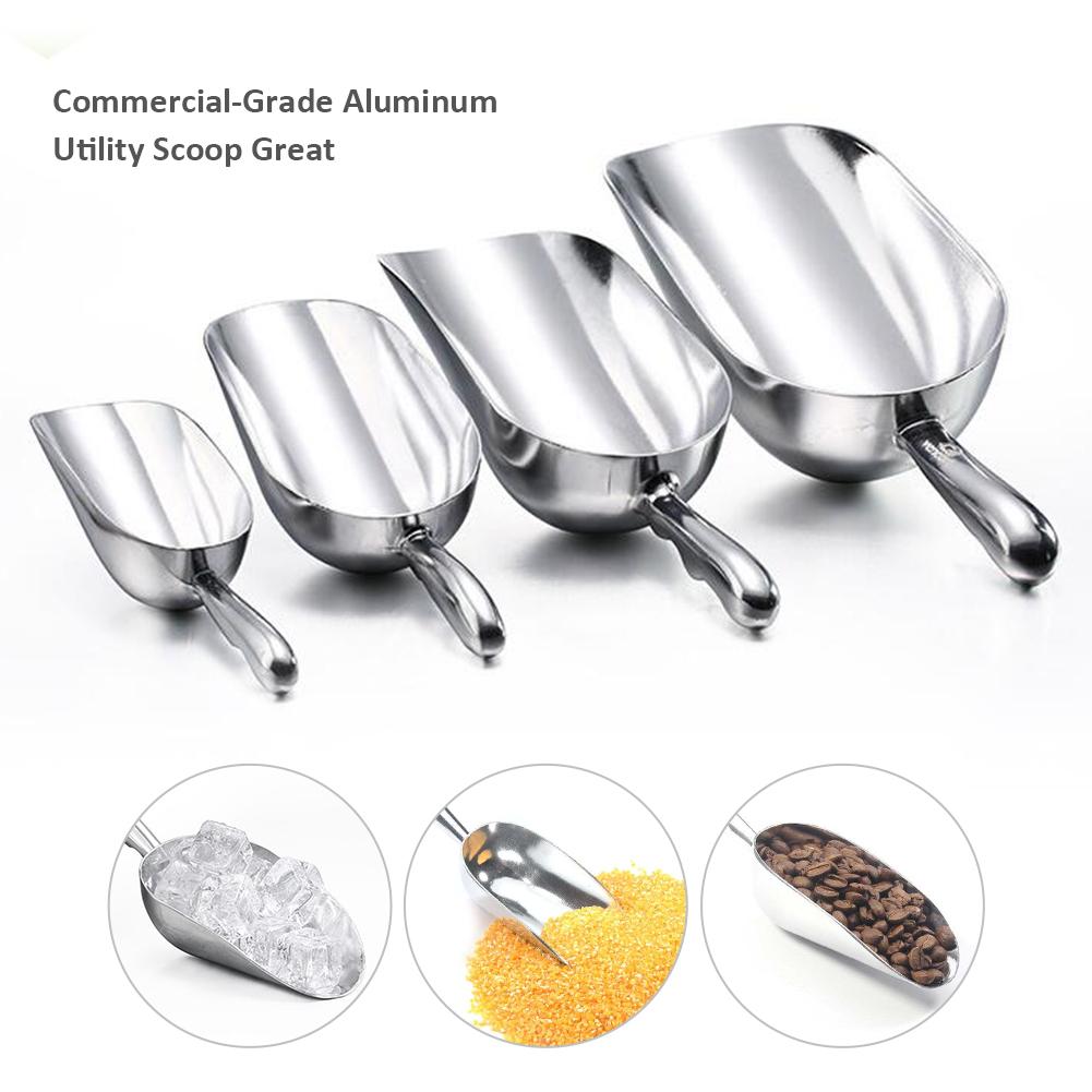 1Pcs Bar Ijsschep Roestvrij Staal Voedsel Meel Candy Scoop Spice Schop Bar Keuken Koken Tool Gedroogd Fruit Scoop