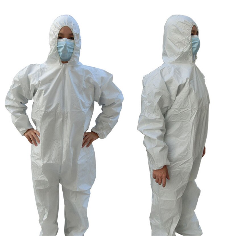Disposable Protection Gown Dust Spray Suit Siamese Non-woven Dust-proof Anti Splash Clothing Safely Protection Clothes: 3XL