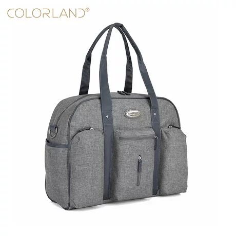 Colorland, bolso de pañales de para bebé, momia, bolsa de pañales de maternidad, organizador para papá, bolsas de mensajero cambiantes, bolso de mano para madre, bolso maternal: gray